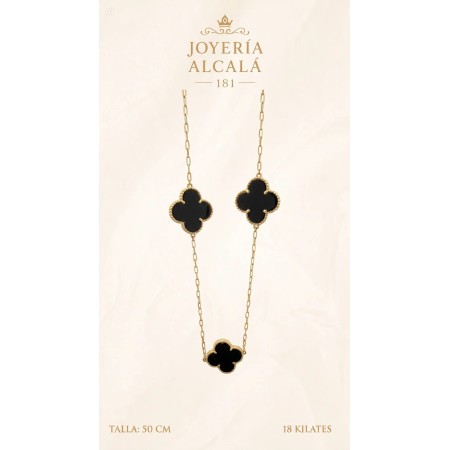 Cadena cadena treboles de oro 18k 50 cm